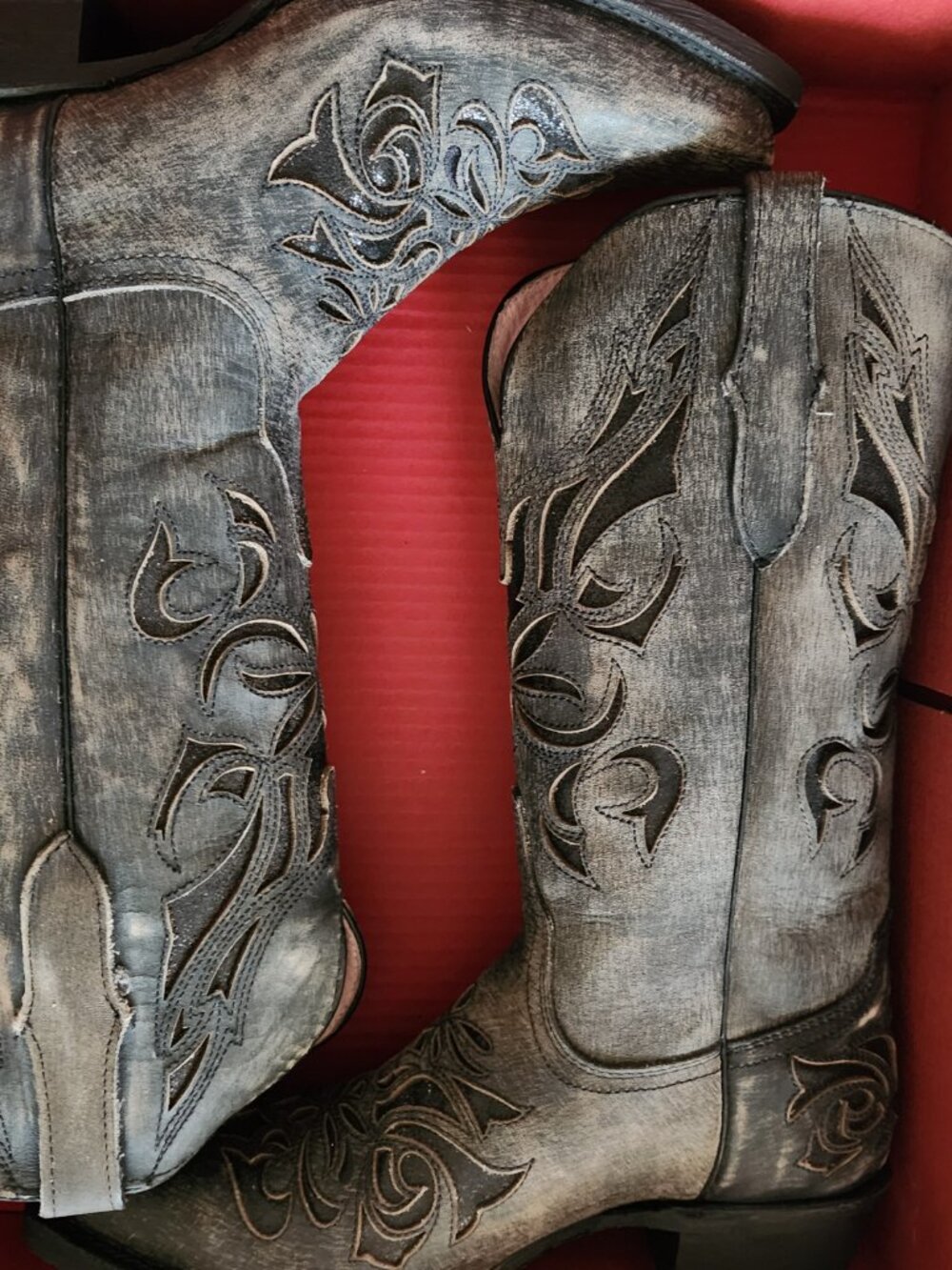 Ferrini Sasha Oak Leather Western Boots. NIB. Size 8